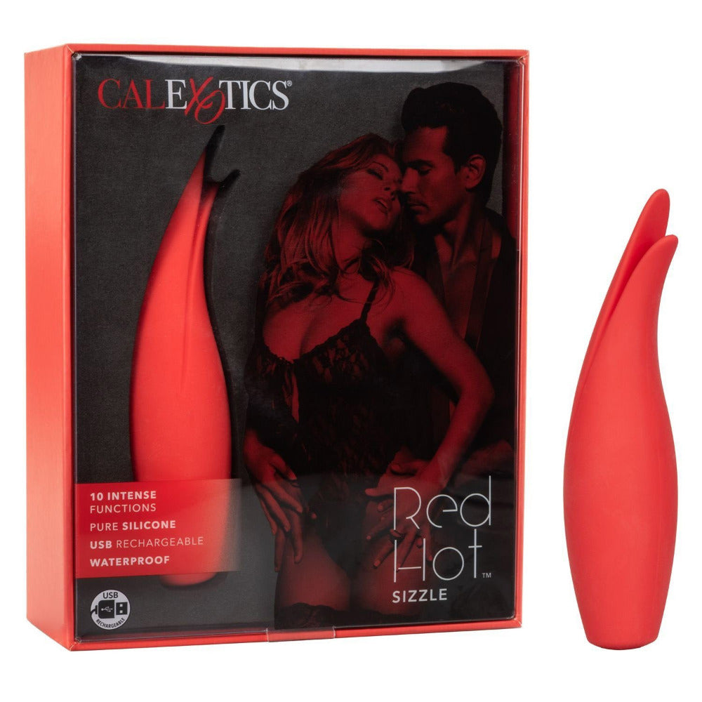 Red Hot Sizzle Rechargeable Massager Vibrators CalExotics 