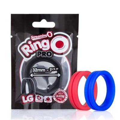 RingO Pro Silicone Erection Ring More Toys Screaming O Large Black 