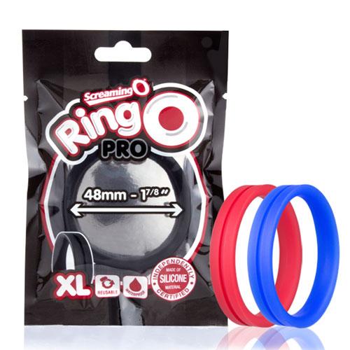 RingO Pro Silicone Erection Ring More Toys Screaming O X-Large Blue 