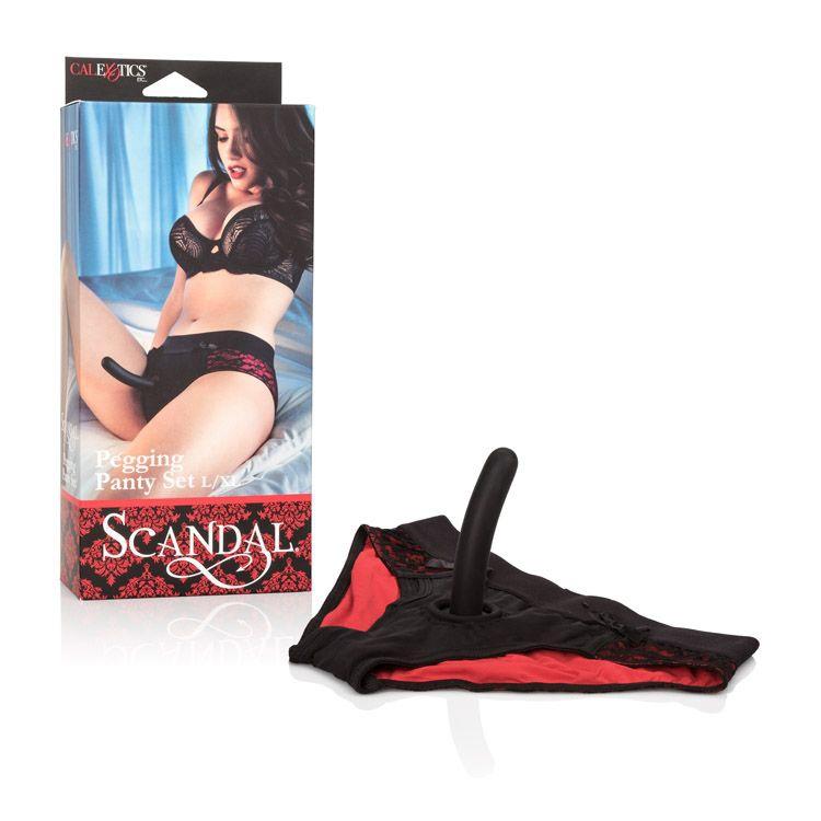 Scandal Pegging Panty More Toys CalExotics Black L/XL