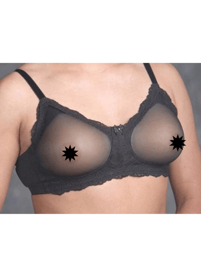 Transform See Through Two-Layered Bra Lingerie Nearly Me Technologies Black