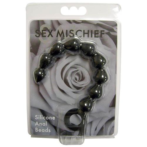 Sex & Mischief Silicone Gradual Anal Beads Anal Toys Sportsheets International Black