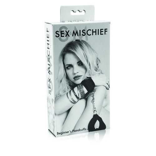 Sex & Mischief Beginner’s BDSM Handcuffs Bondage & Fetish Sportsheets International Black/Silver