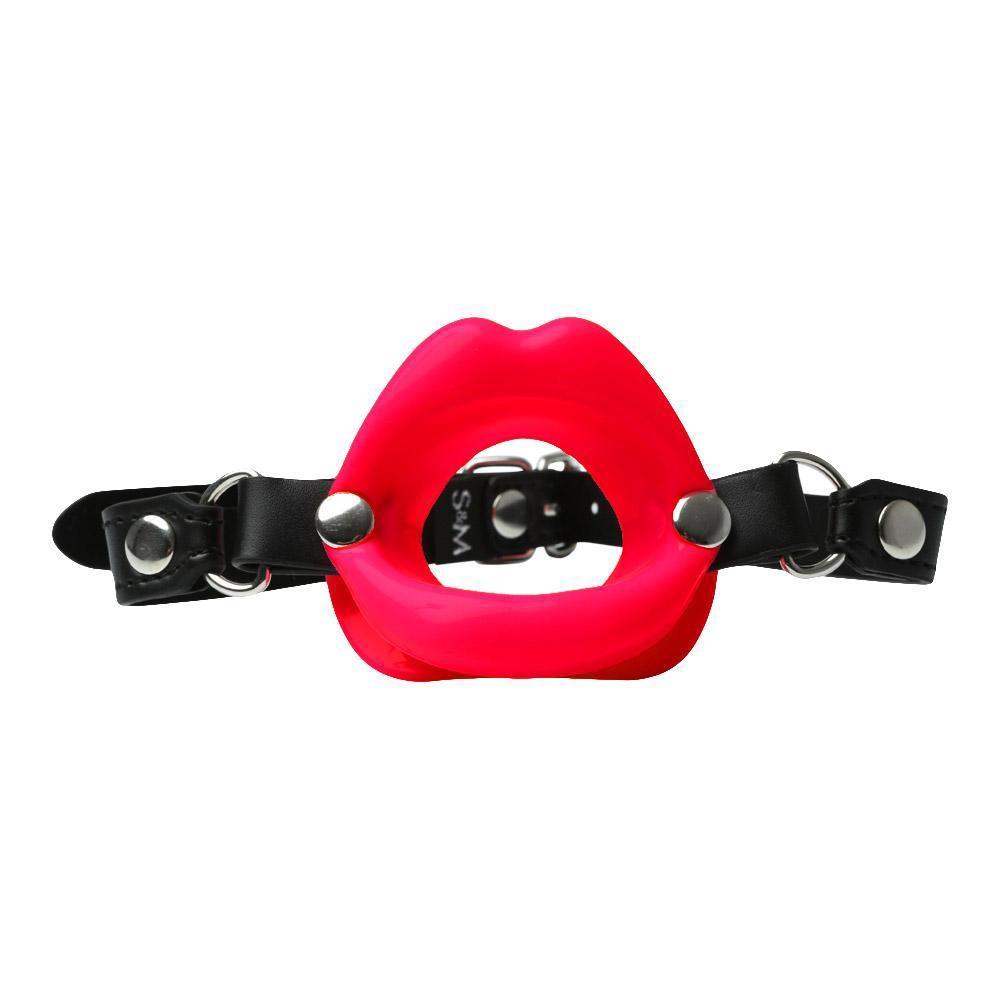 Sex & Mischief Silicone Red Lips Mouth Gag Bondage & Fetish Sportsheets International Red/Black