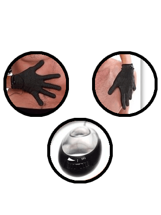 Shock Therapy Luv Gloves Bondage & Fetish Pipedream Products Black