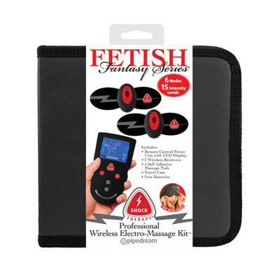Shock Therapy Wireless Electro-Massage Kit Bondage & Fetish Pipedream Products Black/Red