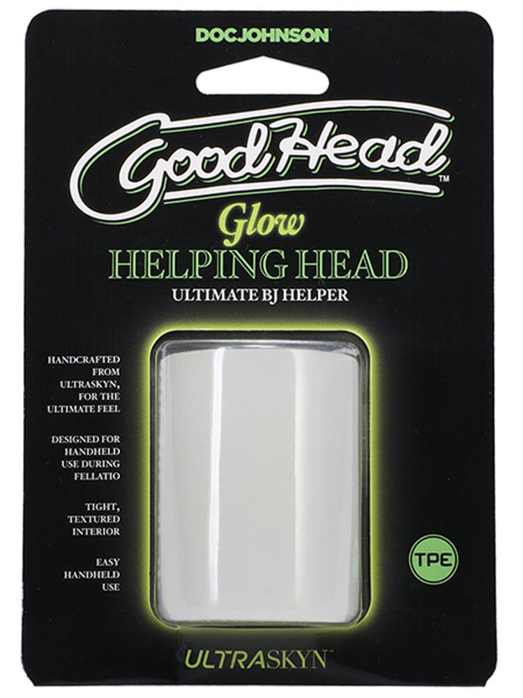 Good Head Glow Helping Head BJ Mini Stroker Masturbators Doc Johnson Glow In The Dark