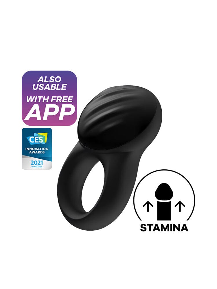 Signet Ring Connect App Penis Ring More Toys Satisfyer Black