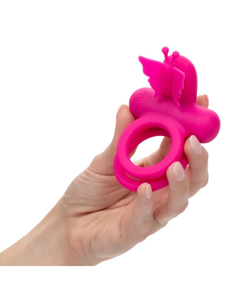 Silicone Rechargeable Butterfly Dual Ring