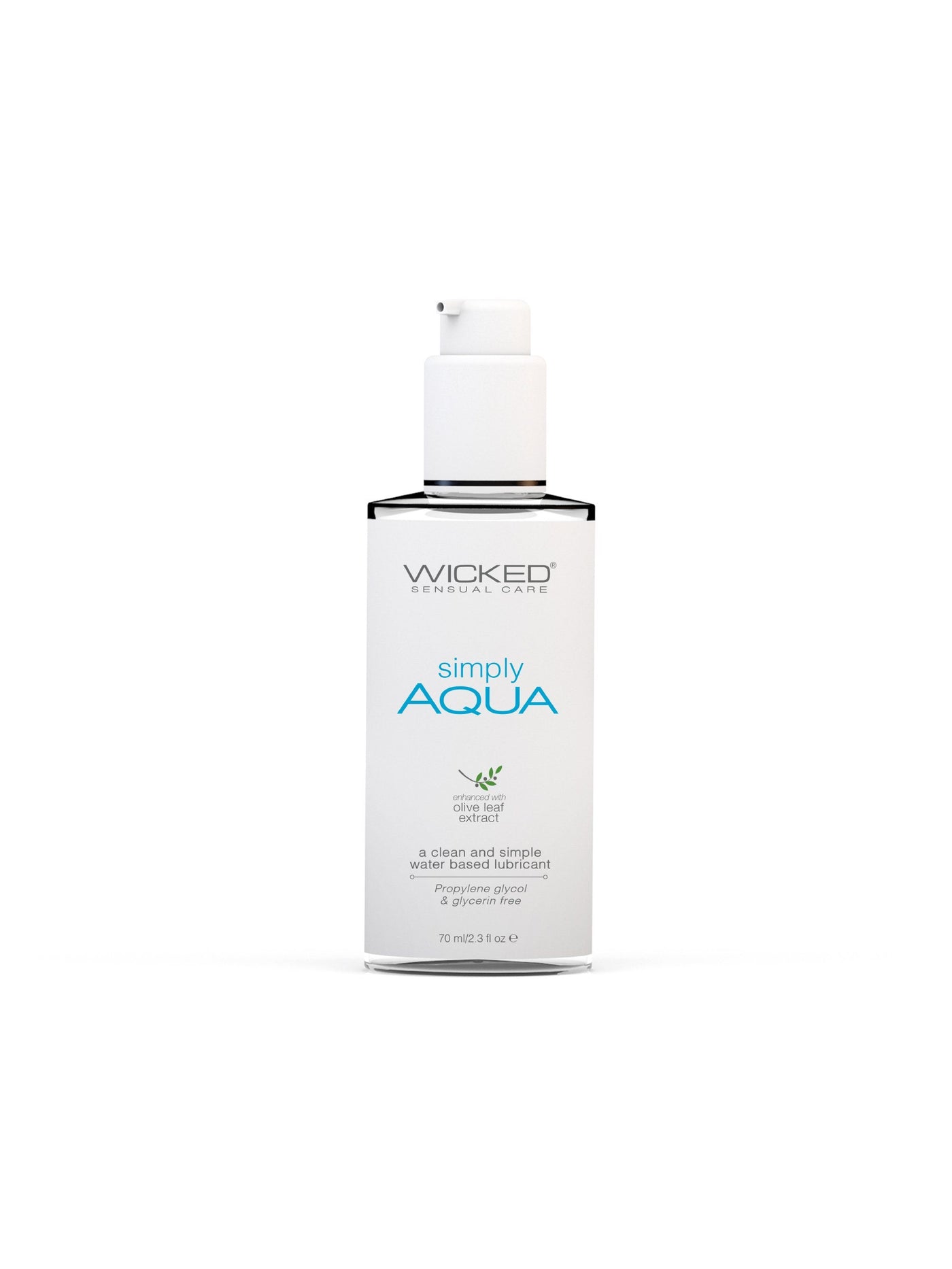 Simply Aqua Water Based Lubricant Lubes and Massage Wicked Sensual Care 2.3 oz 