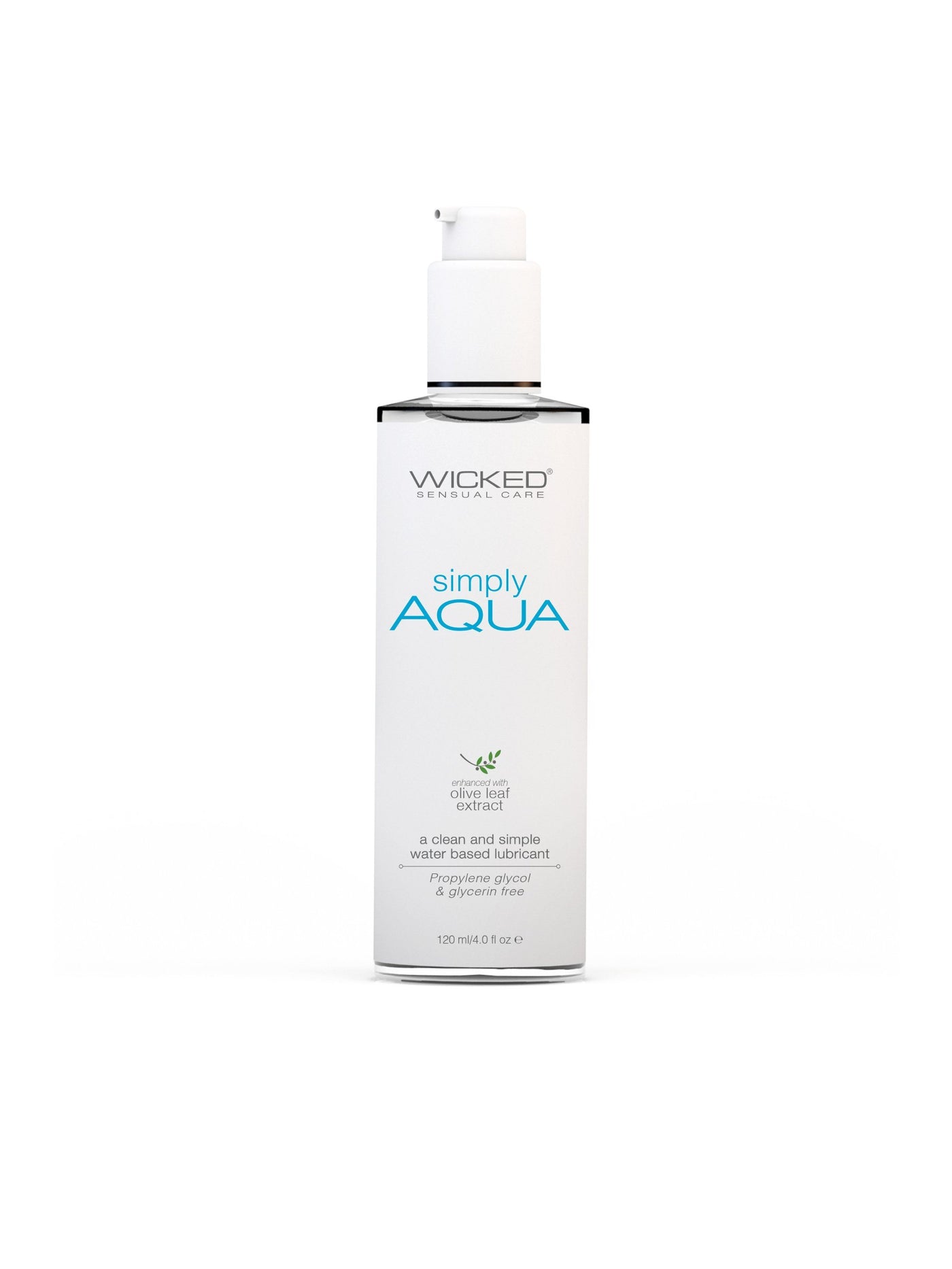 Simply Aqua Water Based Lubricant Lubes and Massage Wicked Sensual Care 4 oz 