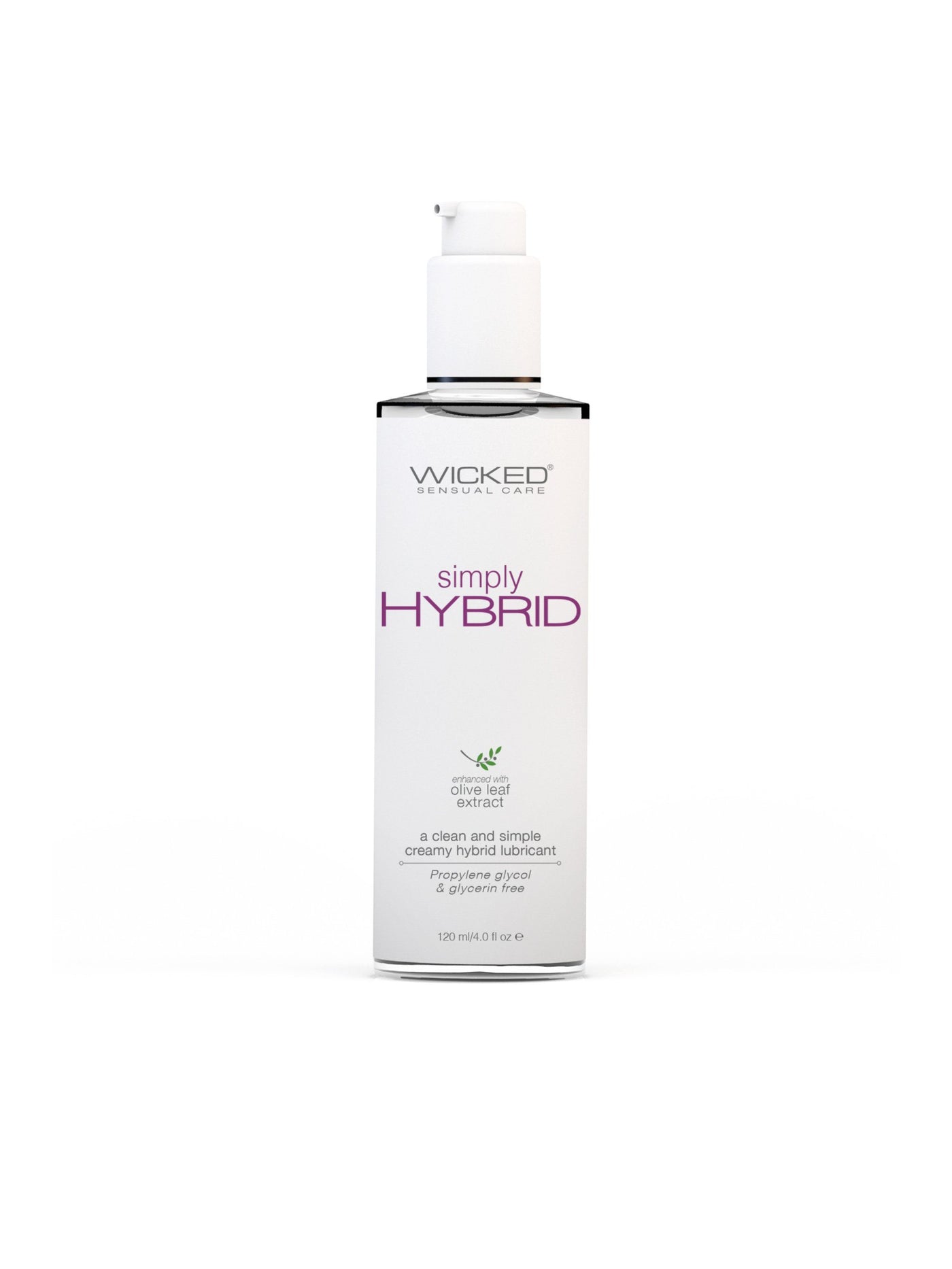 Simply Hybrid Water + Silicone Lubricant Lubes and Massage Wicked Sensual Care 4 oz 