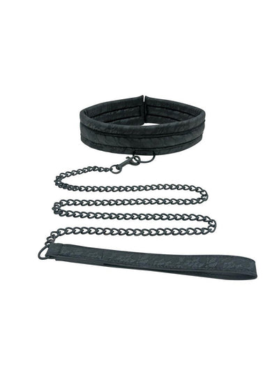 Sincerely Bondage Lace Leash and Collar Set Bondage & Fetish Sportsheets International Black