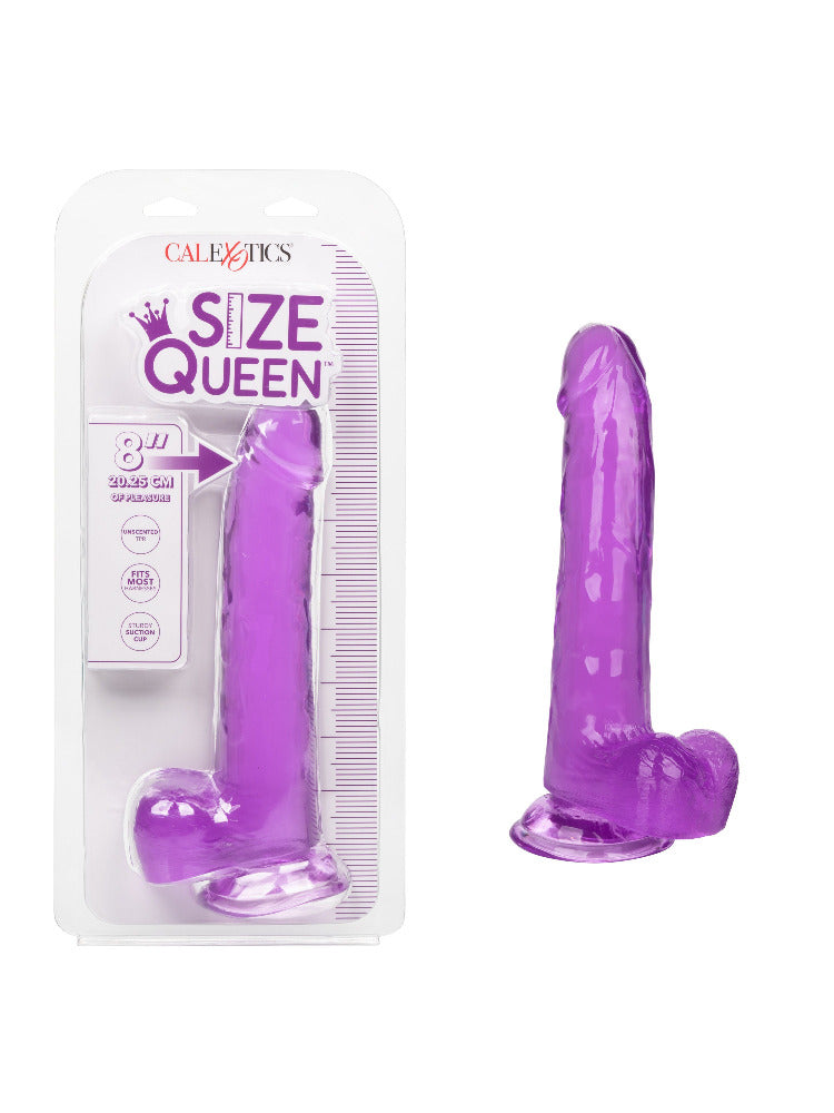Size Queen Semi-Realistic Dildo Dildos CalExotics 8" Purple