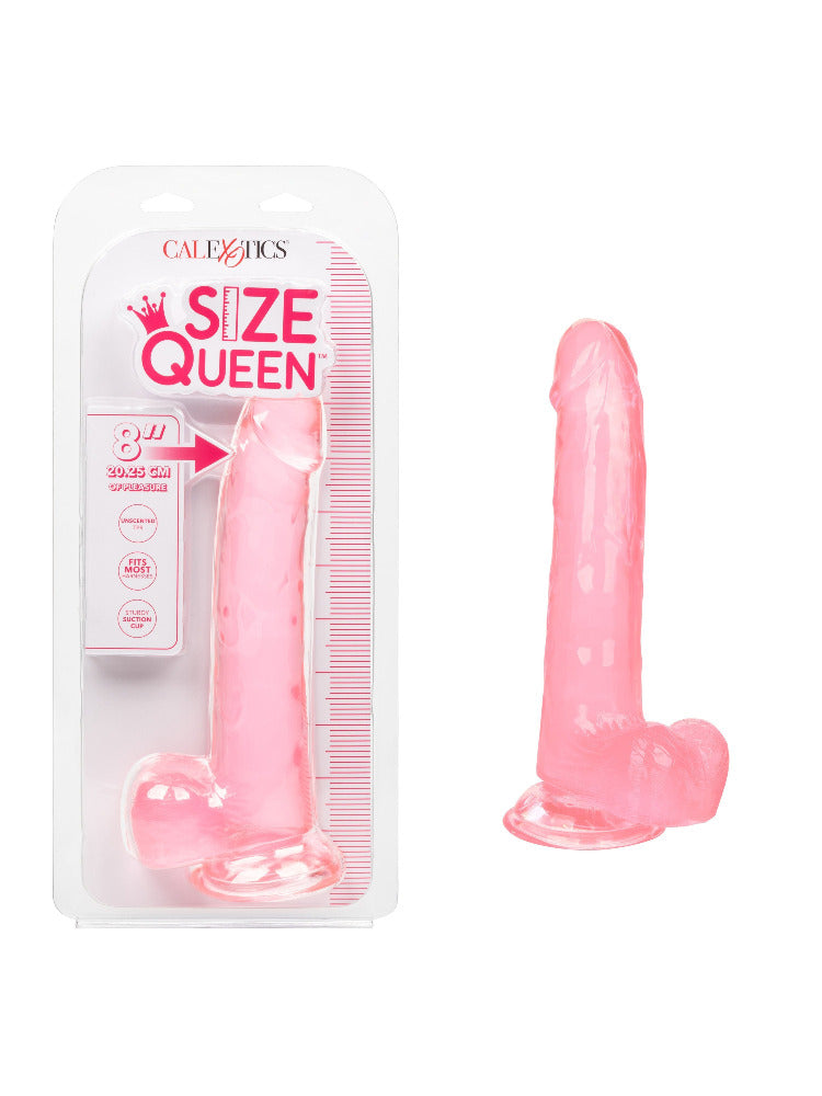 Size Queen Semi-Realistic Dildo Dildos CalExotics 8" Pink