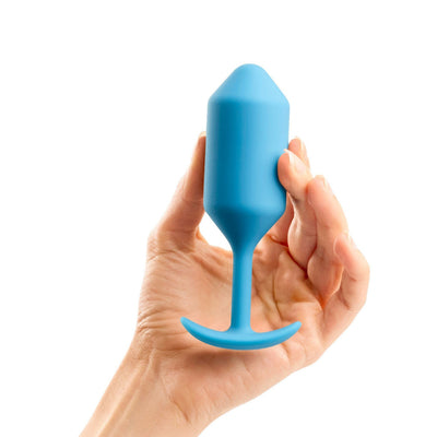 Snug Plug Weighted Silicone Butt Plugs Anal Toys B-Vibe Large Blue