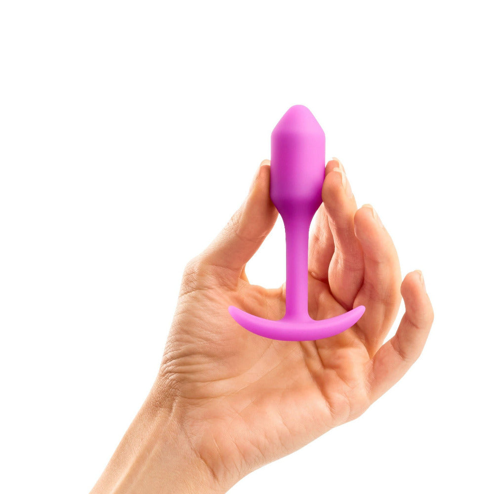 Snug Plug Weighted Silicone Butt Plugs Anal Toys B-Vibe Small Pink