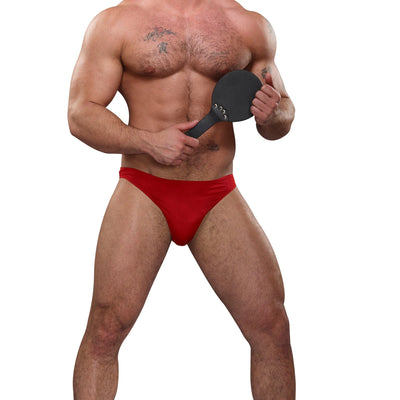 Men’s Novelty Spank Me Jock Bikini Briefs Lingerie Male Power One Size Red