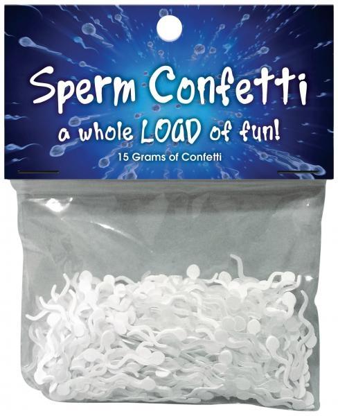 Sperm-Shaped Confetti Adult Party Favors Novelties and Games Kheper Games White