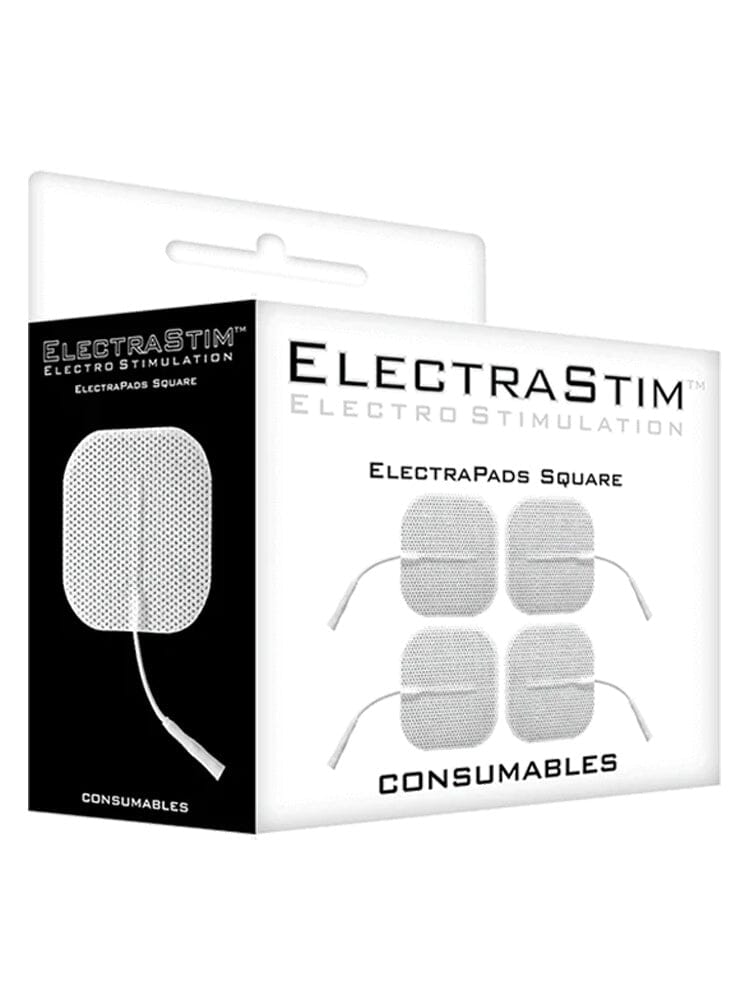 ElectraStim Square Adhesive ElectraPads Bondage & Fetish Cyrex White