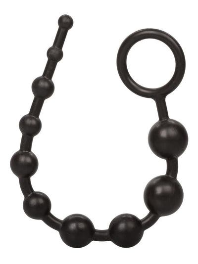 Superior X-10 Graduated Anal Beads Anal Toys California Exotic Novelties Black