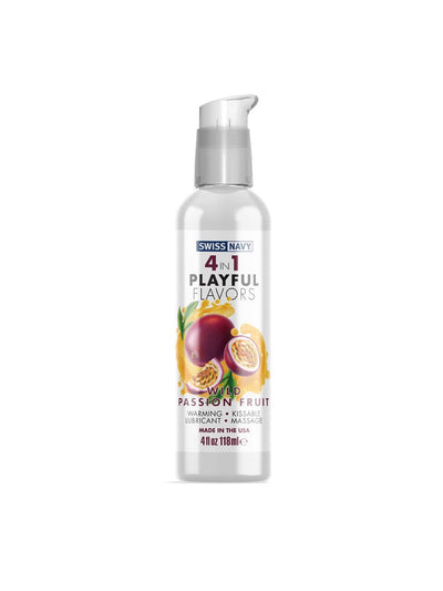 Swiss Navy 4-in-1 Playful Flavors Lubricant Lube & Lotions Swiss Navy Wild Passion Fruit 4 oz.
