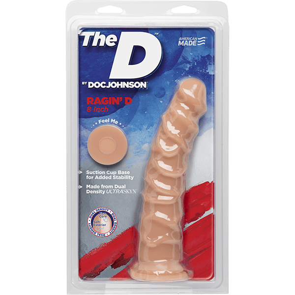 The D UltraSkyn Ragin’ D Realistic Dong Dildos Doc Johnson Vanilla 8"
