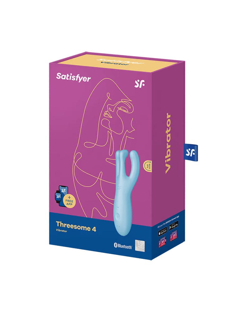 Threesome 4 Connect App Stimulator Vibrators Satisfyer Blue