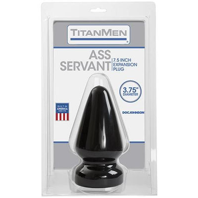 TitanMen Dual Density Expansion Butt Plug Anal Toys Doc Johnson Black Servant