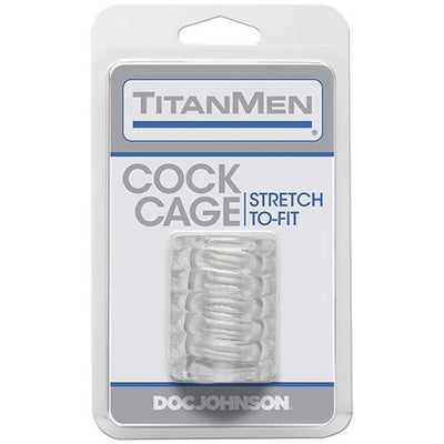 TitanMen Tools Cock Cage Penis Enhancer More Toys Doc Johnson Clear