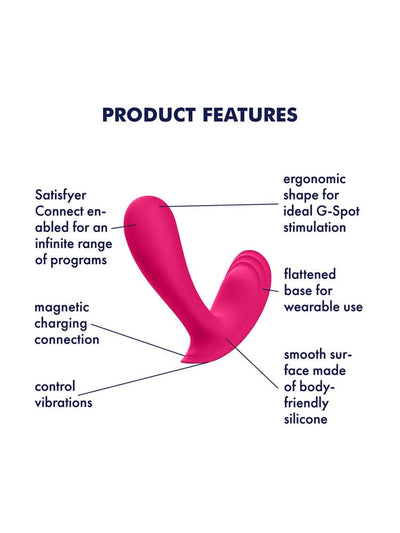 Top Secret Connect App Wearable Vibrator Vibrators Satisfyer Pink