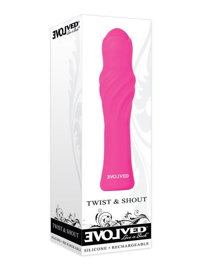Twist & Shout Silicone Vibrator Vibrators Evolved Novelties Pink