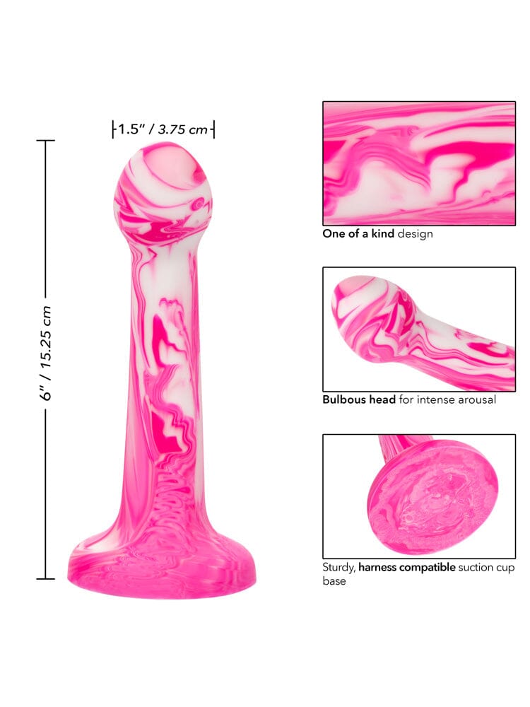 Twisted Love Twisted Bulb Silicone Probe Dildos California Exotic Novelties Pink