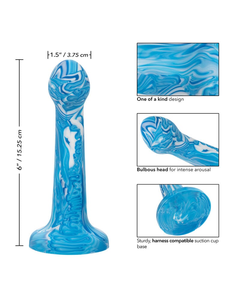 Twisted Love Twisted Bulb Silicone Probe Dildos California Exotic Novelties Blue