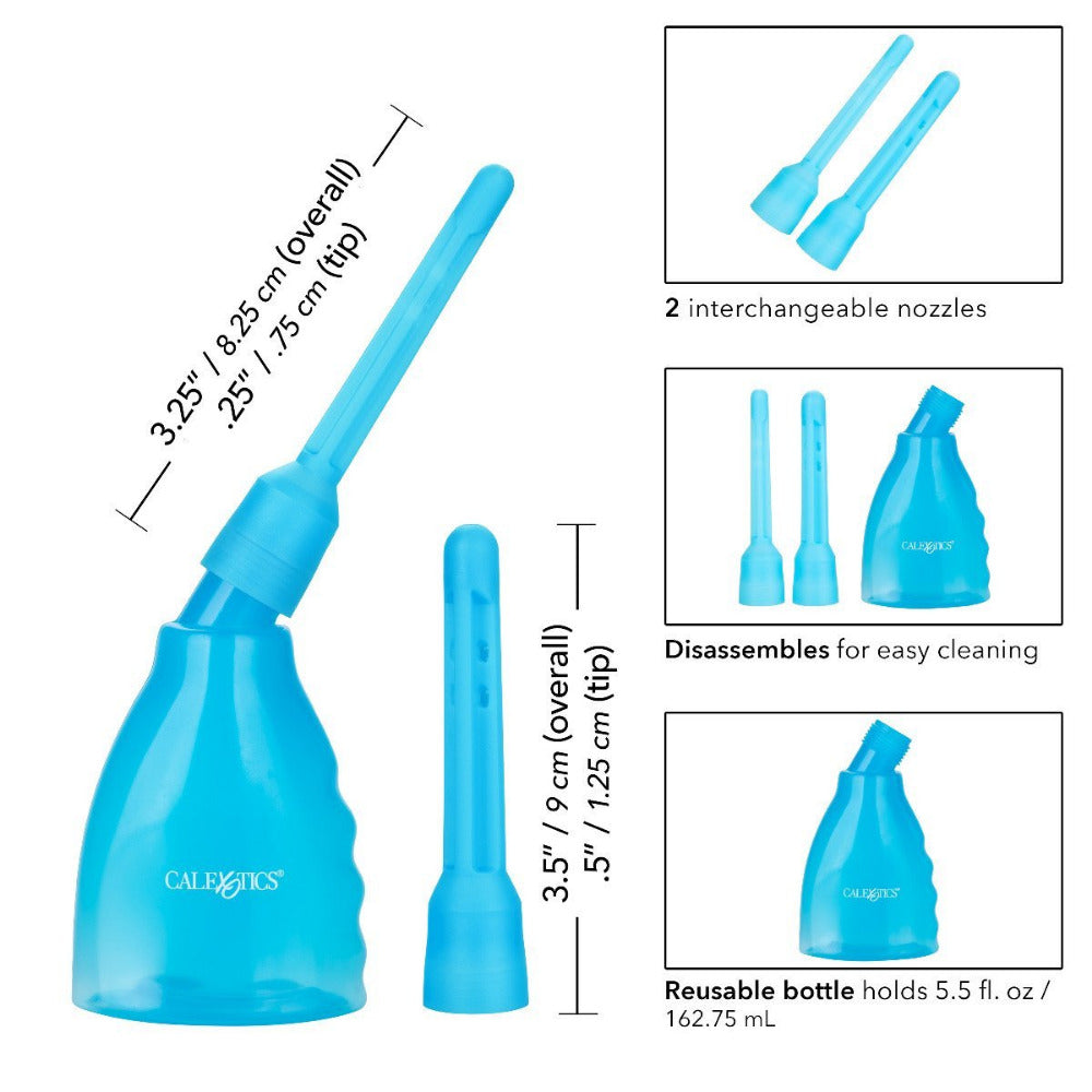 Ultimate Anal Douche Cleaning System Anal Toys CalExotics Blue