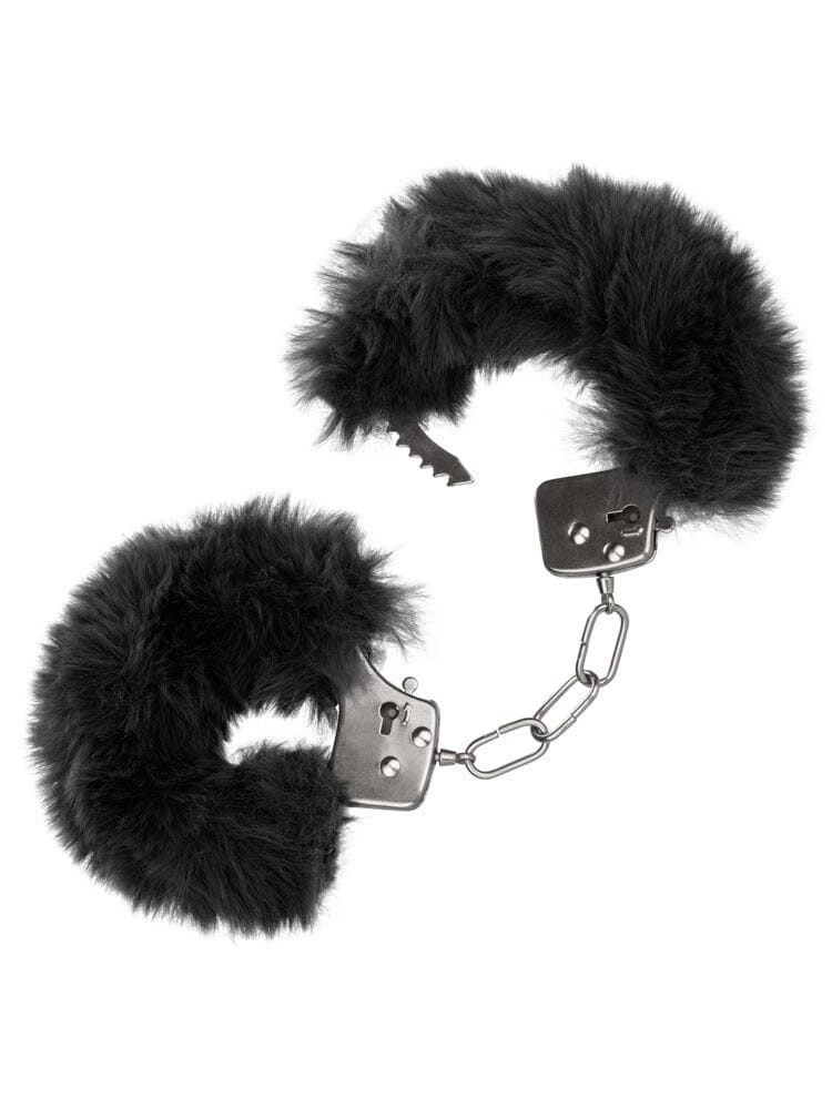 Ultra Fluffy Furry Handcuffs Bondage California Exotic Novelties Black 