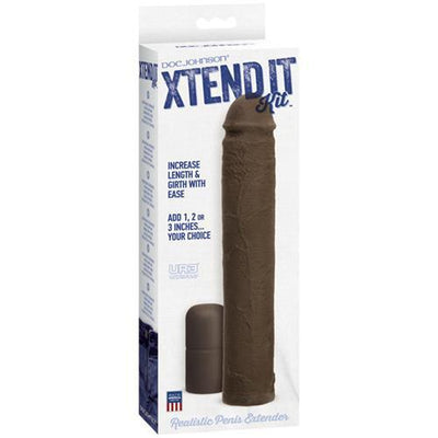 UltraSkyn Xtend It Penis Sleeve Kit  More Toys Doc Johnson Chocolate