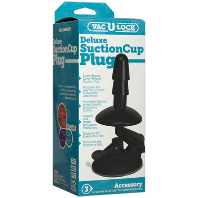 Vac-U-Lock Suction Cup Deluxe Plug More Toys Doc Johnson Black
