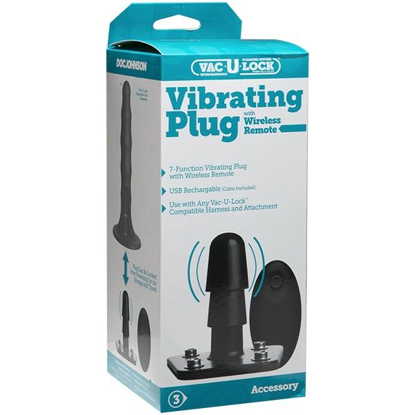 Vac-U-Lock Vibrating Plug with Remote More Toys Doc Johnson