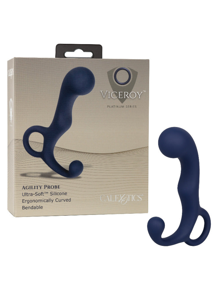 Viceroy Agility Ultra-Soft Prostate Probe Anal Toys CalExotics Blue  