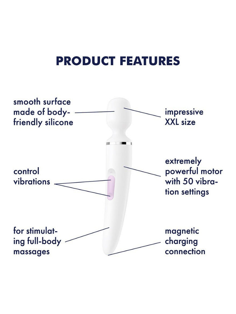 Wand-er Woman Rechargeable Massager Vibrators Satisfyer White