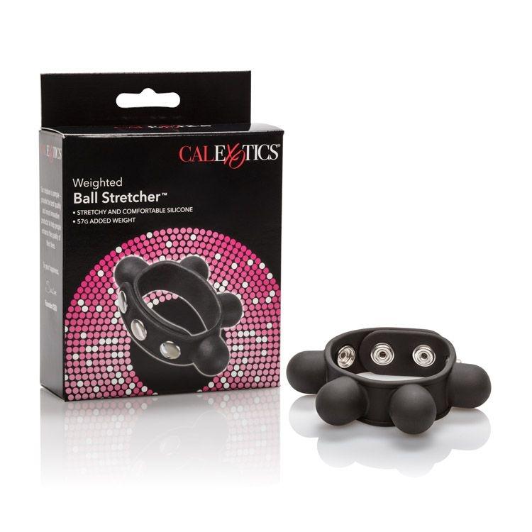 Weighted Ball Stretcher Cock Ring More Toys CalExotics Black