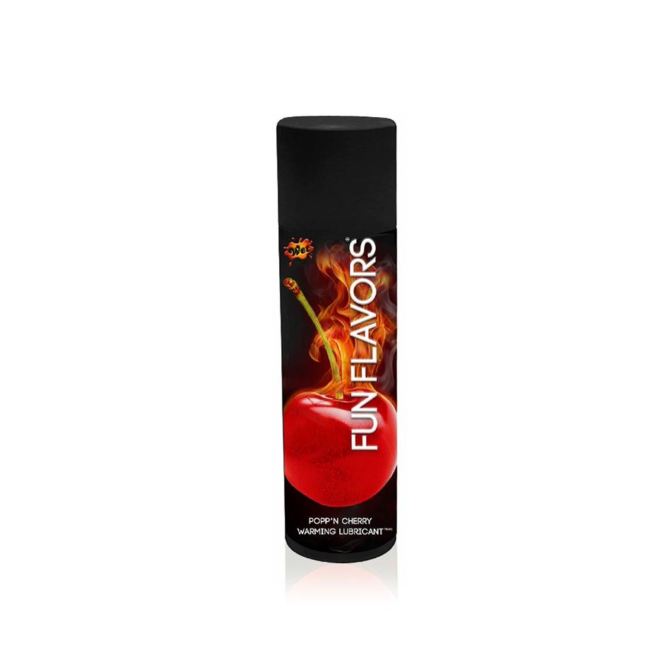 Fun Flavors 4-in-1 Edible Lubricant - Lubes and Massage - Wet - Popp'n Cherry