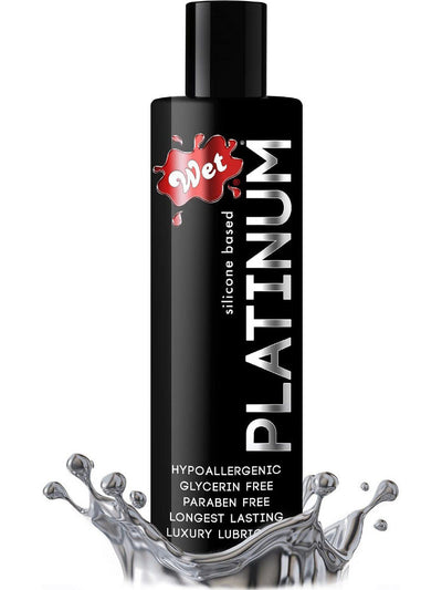 Wet Platinum Pure Silicone Based Lubricant Lubes and Massage 3 fl. oz